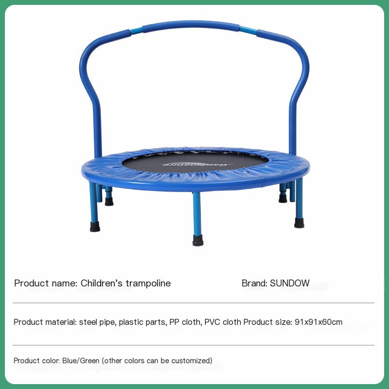 36-Inch Home Fitness Trampoline with Handrails